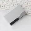 Soporte para Tarjetas de Presentación de Acero Inoxidable PU Caja Metálica para Tarjetas de Presentación Soporte Creativo para Tarjetas de Presentación de Aleación de Aluminio Caja para Regalo de Negocios LOGOTIPO