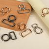 Accesorios de Ferretería para Equipaje Aleación de Zinc Plateado de Alta Calidad Anillo de Resorte Giratorio con Cola Llavero de Joyería Hebilla Colgante de Ferretería