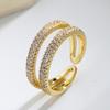 Estilo Igual al de las Celebridades de Internet Corea del Sur Moda Ins Anillo de un Carácter Completamente Incrustado de Diamantes Anillo Distintivo Simple Versátil para el Dedo Índice Joyería de Moda