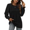 Comercio Exterior Amazon Europa y América Transfronterizo Comercio Exterior Otoño Nuevo Suelto Camisa Plisada Delantera Camiseta Top Mujer