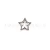 Conjunto de Brincos de Titânio F136 Vazados em Forma de Estrela de Cinco Pontas com Zircônia 5A Studs para Cartilagem Auricular Joias para Piercing G23 Titânio com Rosca Interna