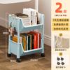 Estantería de Escritorio para Dormitorio de Estudiantes con Estantería Debajo del Escritorio, Carrito de Oficina Móvil