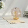 Nuevas Tarjetas de Felicitación 3D, Regalos Lindos Hechos a Mano, Tarjetas de Felicitación de Alta Gama, Tallado en Papel, Estampado Dorado, Tarjetas de Mensaje de Rueda de la Fortuna, Venta al por Mayor Transfronteriza