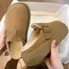 Pantuflas cerradas estilo Birkenstock para mujer, nuevas de otoño e invierno 2023, slip-on, antideslizantes, de suela gruesa, forradas de felpa, para uso interior y exterior