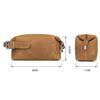 Jiameda Vintage Cuero Genuino Bolsa de Aseo Transfronteriza Nueva Piel de Vaca Gran Capacidad Color Sólido Conveniente Bolsa Cosmética Bolsa de Almacenamiento