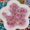 Bolas de diamante con diamantes de imitación, cuentas de cristal hechas a mano, cuentas espaciadoras, hilo colgante hecho a mano, material para bricolaje, accesorios de joyería
