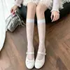 Calcetines de rejilla con patrón de rombos para mujer, calcetines finos de verano estilo lolita blanco puro, calcetines versátiles de media pantorrilla que hacen que las piernas se vean más delgadas