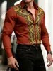 Comercio Exterior Transfronterizo Camisa de Manga Larga para Hombre Moda Callejera Amazon Casual Cardigan Casual de Manga Larga con Estampado 3D