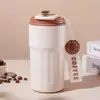 Caneca de Café com Display Digital Inteligente e Controle de Temperatura, Copo Isolado Portátil para Viagem, Aço Inoxidável 316, para Carro e Escritório, Alta Aparência, Copo de Água