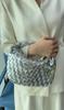 Bolsos Dumpling Europeos y Americanos de Moda, Bolsos Croissant Tejidos a Mano Anudados, Bolsos de Mano de Alta Gama, Bolsos de Cena, Nubes