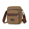 Bolso cruzado de moda para hombre, Bolso de hombro, Bolso de herramientas retro de lona