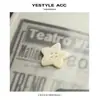 Botões de Tricô Yisen de Resina com Quatro Furos Estrela de Cinco Pontas Botões para Suéter Cardigã Botões Decorativos para Casaco de Cashmere