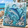 Pintura de Diamantes Criatura Marina Llena de Diamantes Pintura Decorativa Hecha a Mano Caballo de Mar Submarino Tortuga Tiburón Arte de Pared de Lujo Ligero para Sala de Estar