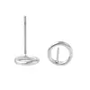 Brinco de pino em prata de lei S925 Celebridade da Internet Brincos Stud Geométricos Redondos Estilo Coreano Elegante Versátil Brincos para Estudantes Femininos Fábrica Atacado