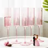 Vaso Alto Recto Multicolor Estilo Ins Copa de Champaña Copa Creativa para Vino Tinto Taza de Aromaterapia Vasos Domésticos de Cristal sin Plomo