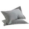 Fundas de almohada de algodón 100% cepillado 48x74 cm, juego de dos, fundas para cojines de algodón puro para adultos, tamaño grande 50x80 cm, pieza única