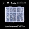 Rotulagem e Envio 3-12 # Anzol farpado Iseni Aliexpress Exportação Conjunto de Anzóis Equipamento de Pesca