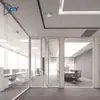 Partición de Vidrio para Oficina con Interior de Acero y Exterior de Aluminio Panel Sencillo Panel Doble Pared Divisoria Acústica Edificio de Oficinas Partición de Vidrio Personalización