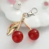Chaveiro de Cereja Pingente de Bolsa Decoração de Mochila Estilo Tendência da Internet Japonesa e Coreana Pingente de Fruta Cereja da Moda