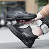 Botas de lluvia casuales, zapatos de lluvia de moda, zapatos de exterior impermeables cortos para hombre, zapatos de goma antideslizantes para cocina, zapatos de agua de suela gruesa, adecuados para pescar y trabajar