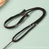 Alta qualidade preto longo espesso nó plano linha de jade estilo nacional acessórios de joia corda de colar cordão de celular grosso atacado