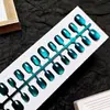Puntas de Uñas Artísticas Simples Transparentes Estilo Ojo de Gato Anchas Tiras Pre-hechas 30 Piezas Por Tamaño Uñas Portátiles Fábrica Directa Personalización