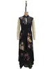 Ropa de Mujer Amazon Europea y Americana 2026 Nuevo Estilo Sin Mangas Negro Floral Tridimensional Estampado Digital Vestido Largo Ajustado al Cuerpo