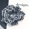 Scrunchie Xadrez Estilo Coreano, Corda de Cabelo Fofa Doce e Fofa, Acessórios de Cabelo, Moderno e Versátil