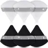 Esponja de Polvo de Cinta de Diamante, Esponja Triangular para Polvo Suelto, Polvo Fijador de Terciopelo de Cristal Que No Se Pega a la Piel, Fábrica de Comercio Exterior Transfronterizo, Acabado Sedoso de Larga Duración