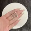Brincos de Franja Exquisitos em Forma de Gota d'Água Cravejados com Diamantes Estilo Coreano, Moda de Luxo de Nicho, Design Estiloso e Moderno, Joia de Orelha Popular Versátil