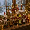 Muñecos de Navidad, Papá Noel telescópico de Navidad, muñeco de nieve, renos, artículos de decoración navideña, decoraciones de ambiente navideño