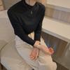 Camiseta Interior de Cuello Alto Suave y Amigable con la Piel para Mujer 2025 Otoño Alta Elasticidad Manga Larga Ropa Interior de Novia Camiseta