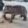 Fabricante Produz Esculturas de Elefante de Cobre, um Par de Estátuas de Elefante de Cobre Auspiciosas e Atraentes Absorventes de Água, Paisagens Externas
