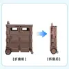 Carrito de compras plegable con ruedas giratorias, remolque con asa retráctil para uso doméstico, carrito de mano para acampar con ruedas para viajes al aire libre