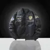Jaqueta de voo masculina jaqueta de trabalho, vestuário de trabalho estilo americano, gola bomber, jaqueta leve para primavera e outono