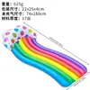 Ventas Directas de Fábrica de Flotadores Inflables de Nube Arcoíris para Uso en el Agua, Flotador Inflable de PVC de Seis Colores Arcoíris para Descansar en el Agua, Cama Flotante de Verano