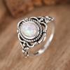 Anillo Imitación Ópalo Flor Retro Moderado Cao Antiguo Más Fácil para Combinar Joyería para Mujeres Diseño de Moda Anillo Personalizado