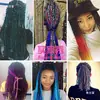 Peluca trenza sucia Hip Hop Color Africano Cabello trenzado alta temperatura peluca trenza sucia chica anime banda para el pelo degradado Cabello Seda