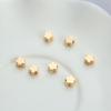 Oro color bolsa 14K cuentas redondas de amor estrella de cinco puntas trébol de cuatro hojas cuentas diy mariposa con accesorios de joyería con forma de agujero