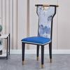 Silla, Silla de Comedor, Salón Privado de Restaurante para Banquetes, Respaldo Alto de Hierro Forjado, Estilo Chino Nuevo, Mesa y Sillas de Comedor con Esponja de Alta Elasticidad para Hotel, Lujo Ligero
