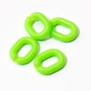 Cadena de plástico acrílico ovalada, accesorios de joyería de color para bricolaje, anillo de apertura en forma de U, cadena para bolso, accesorios con hebilla