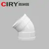 Xijiayuan cotovelo de PVC de 45 graus conexões de tubo de PVC pequena curva curva reta oblíqua conexões de tubo de esgoto de PVC meia curva