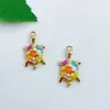 Accesorios de Joyería Colgante de Tortuga Colorida DIY Transfronterizos Colgante de Pulsera Aleación Accesorios de Gota de Aceite Pendientes Colgantes