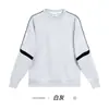 380g Peso Pesado Cor Americana Combinada Outono Inicial Nova Marca Tendência Casual Pulôver Casal com Gola Redonda Branca Moletom Masculino