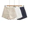 2026 Verano Embellecedor de Piernas~Shorts de lino que hacen las piernas lucir más largas, casual de tiro bajo, que muestra el ombligo, adelgazante, suitable para el uso diario, shorts para mujer