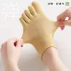 Calcetines de Verano Finos de Cinco Dedos para Mujer, Calcetines Cortos, Algodón Puro, Antiolor, Calcetines con Dedos de Malla Transpirable, Calcetines de Color Sólido de Corte Bajo con Dedos Divididos, Calcetines Invisibles