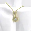 Europa e Estados Unidos estilo ins transfronteiriço colar com pingente de joia de luxo personalidade feminina versátil não desbota corrente para clavícula de cobre atacado