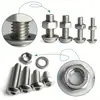 Kit Combinado de Parafusos com Cabeça Redonda Phillips, Porcas e Arruelas em Caixa 320 Peças M2M2.5M3M4M5