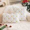 Funda de Almohada Navideña Felpa Copo de Nieve Trineo Árbol de Navidad Bordado Cabello Sala de Estar Sofá Decoración Fiesta Navideña Funda de Almohada