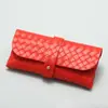 Estojo para óculos de unha única em estoque, em couro preto, bolsa para óculos portátil, caixa para armazenamento de óculos de sol, para impressão